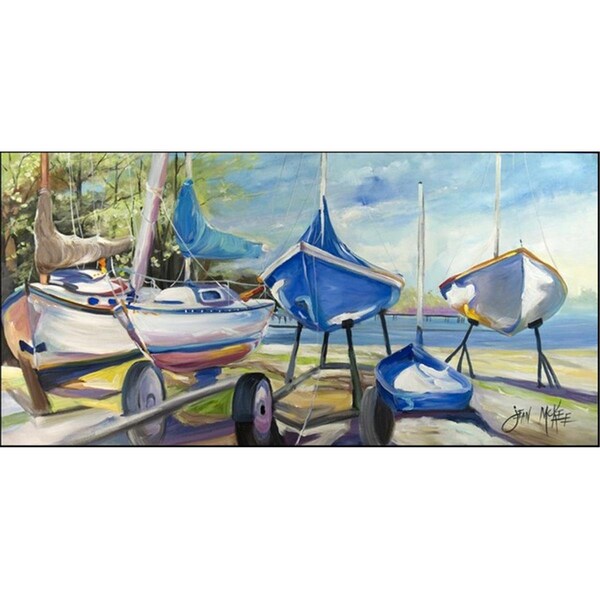 Carolines Treasures Sailboats Dry Dock Indoor and Outdoor Runner Mat- 28 x 58 in. JMK1314HRM2858 - main